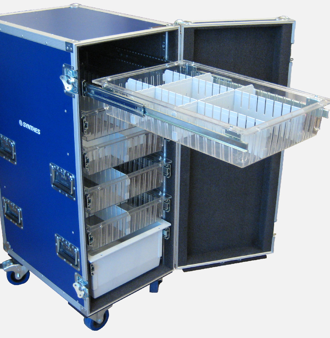 Flightcase z szufladami