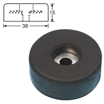 4907 Gumowa nóżka 38 x 15 mm